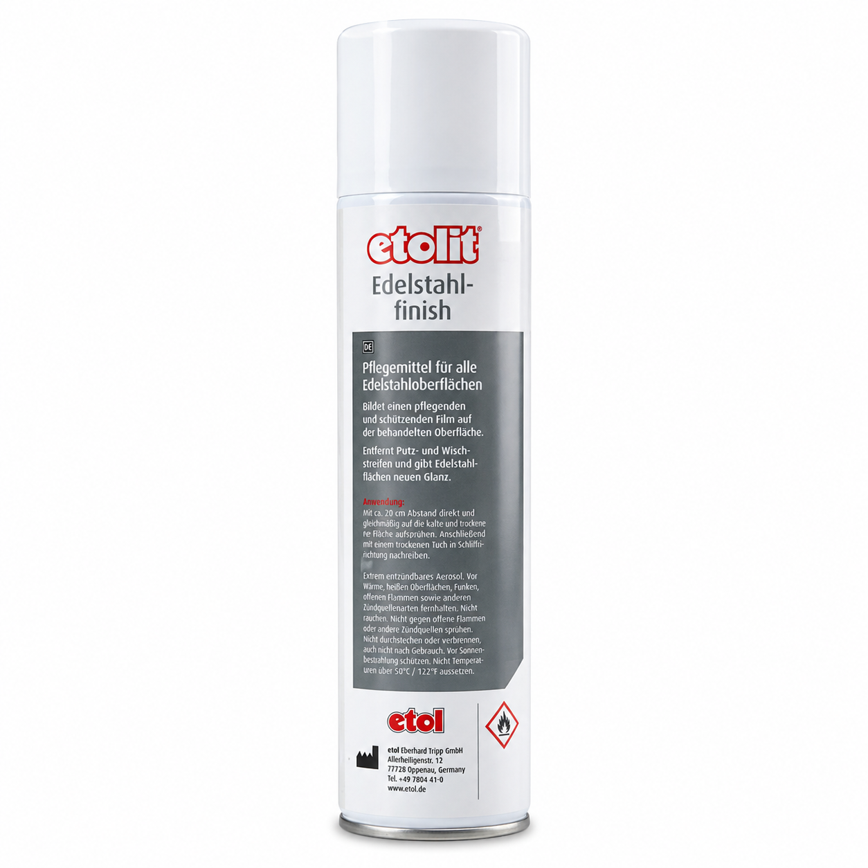 Etolit Edelstahlfinish in praktischer Sprühdose 400ml