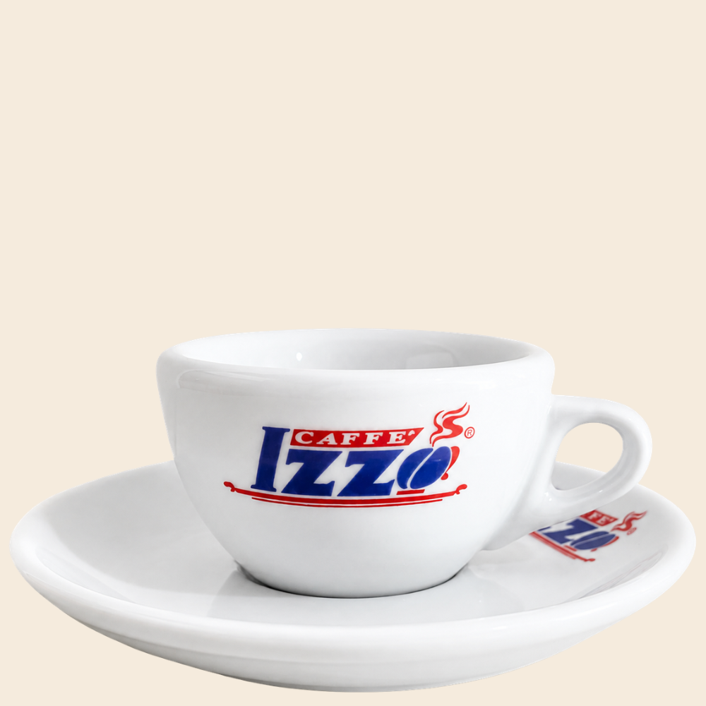 Izzo Logo Espressotasse mit Untertasse - 6 Tassen