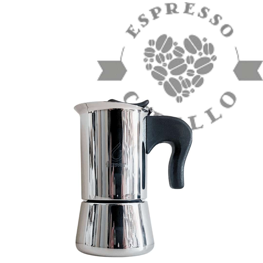 Forever Miss Splendy Edelstahl Espressokocher Induktion 2 Tassen