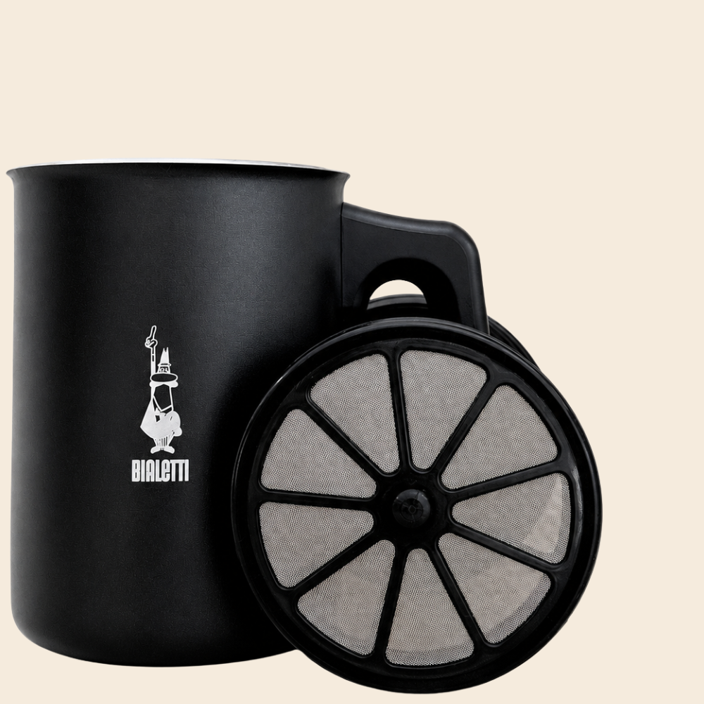 Bialetti Tutto Crema manueller Milchaufschäumer mit Doppelsieb in 3 & 6 Tassen erhältlich