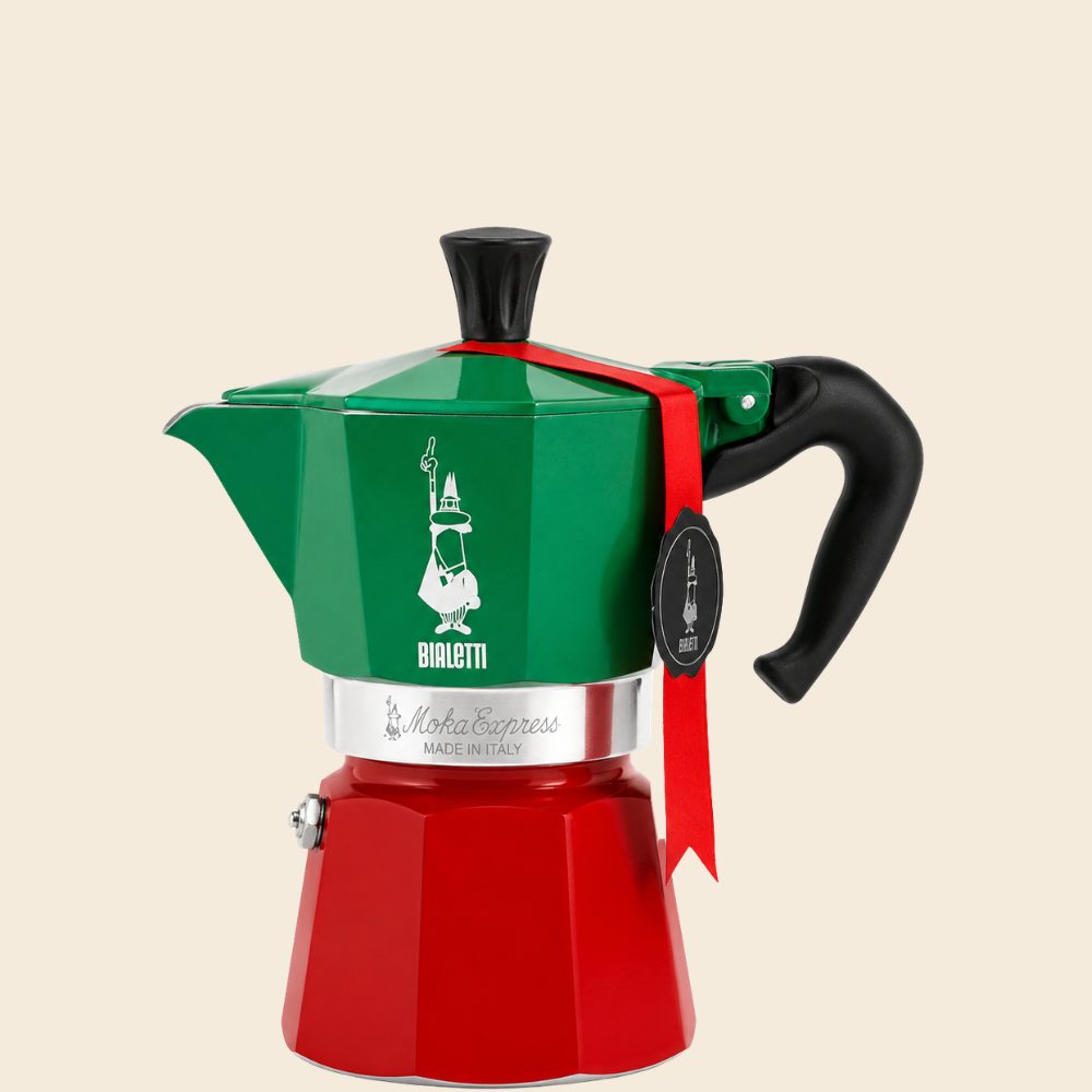 Bialetti Moka Express Italia Tricolore in 3 & 6 Tassen erhältlich
