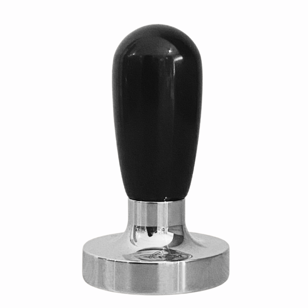ECM Tamper Edelstahl mit Bakelit Griff schwarz 58 mm in plan und gewölbt erhältlich