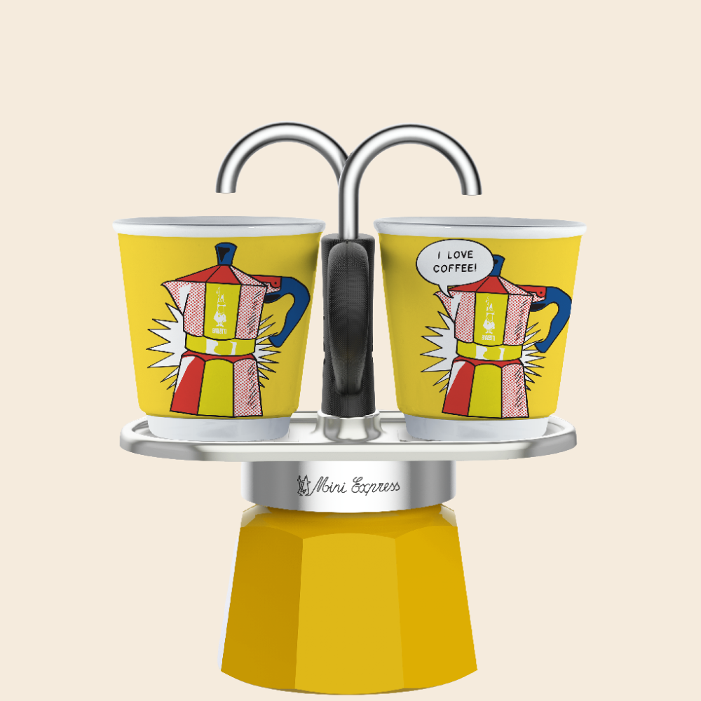 Bialetti Mini Express Lichtenstein inkl. passende Becher