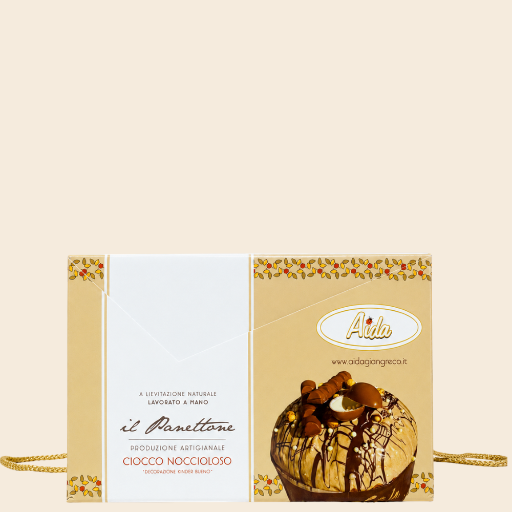 Aida Panettone mit weißer Haselnusscreme, Schokoladenguss und Kinder Bueno® 1100 g