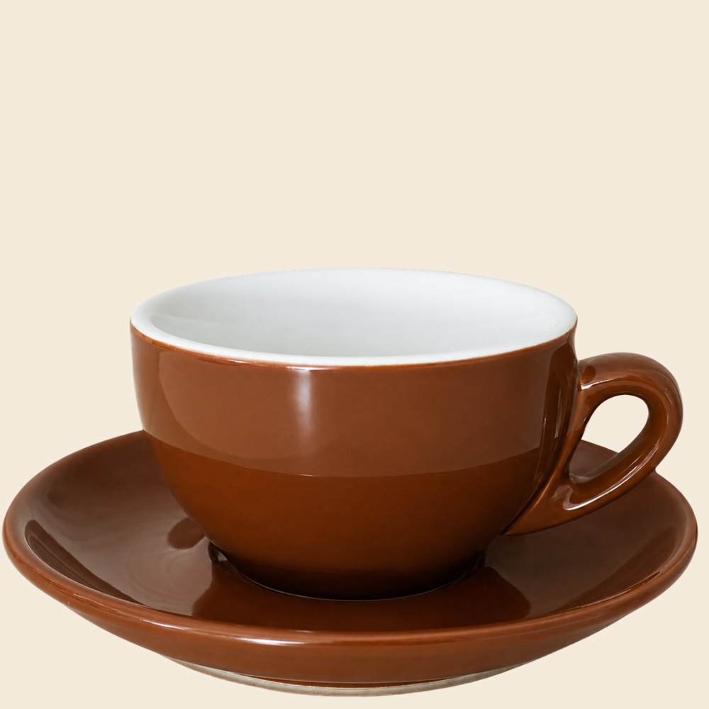Nuova Point Palermo Cappuccinotassen Braun 200 ml 6er Set