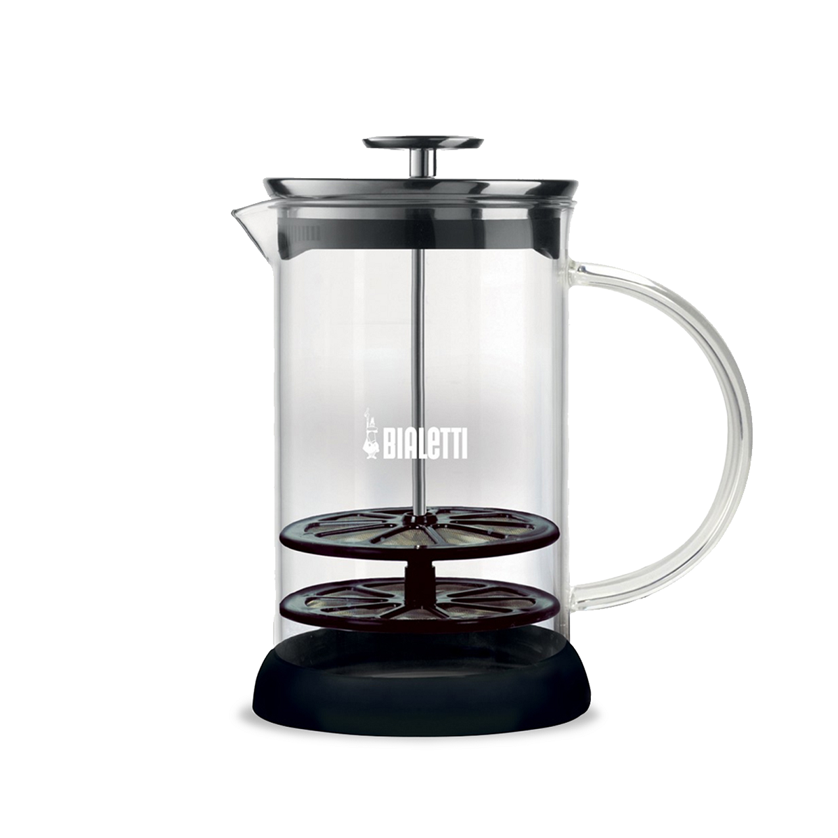 Bialetti manueller Milchaufschäumer Cappuccinatore Glas - mikrowellengeeignet
