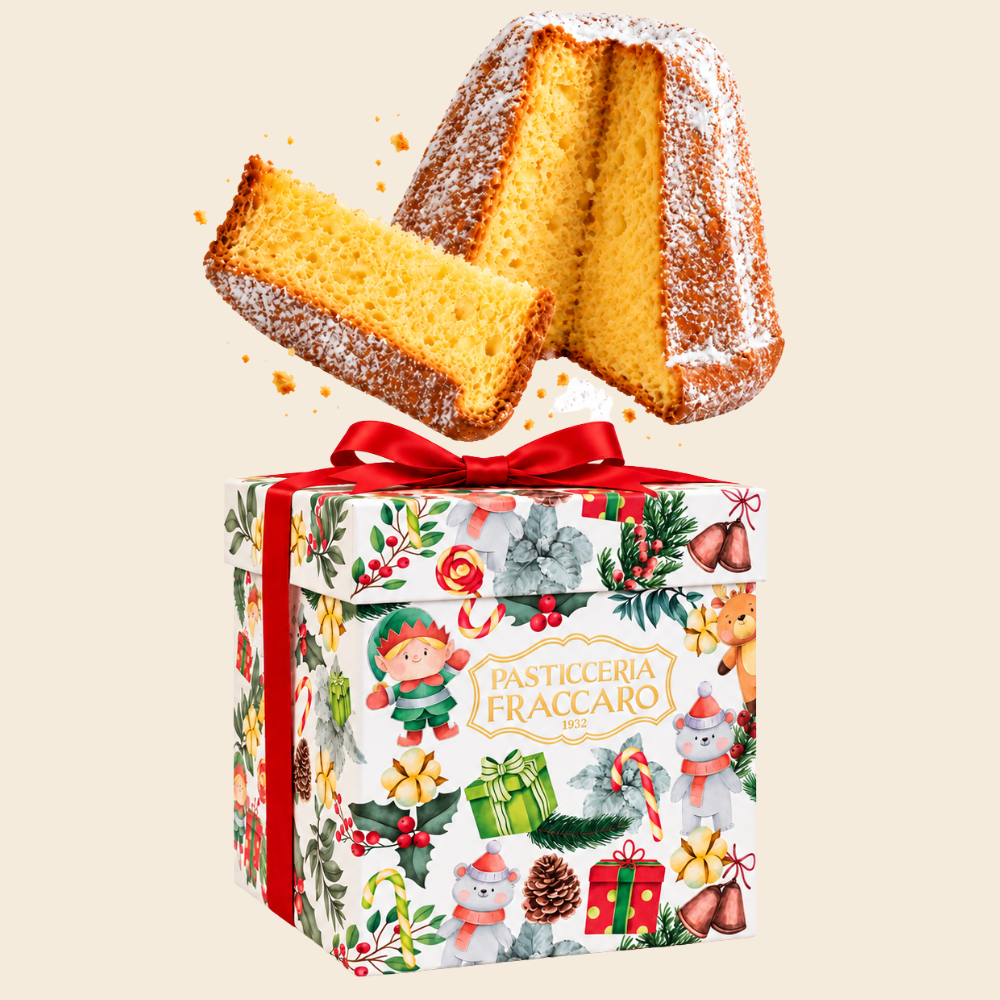 Fraccaro Pandoro Weihnachtskuchen zarter Hefeteig mit Puderzucker 750g