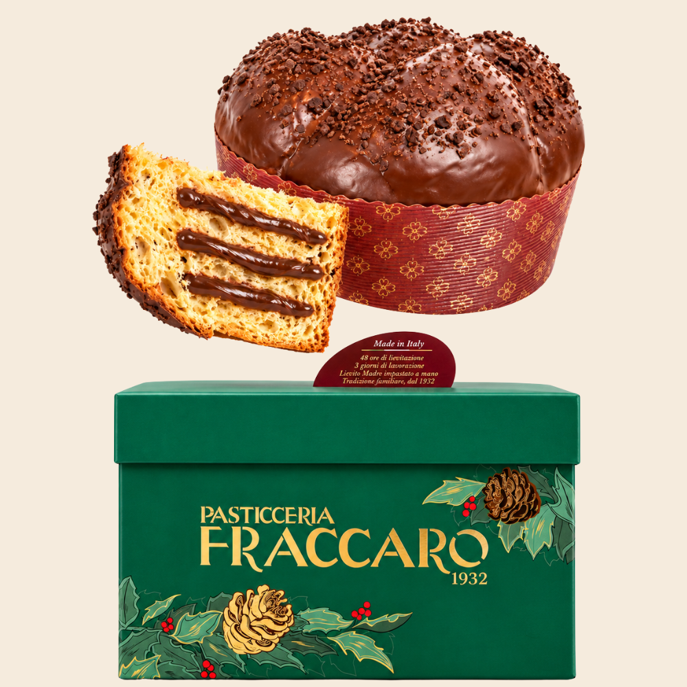 Fraccaro Panettone mit einer samtig, weichen Gianduia Creme 750g in der Geschenkbox