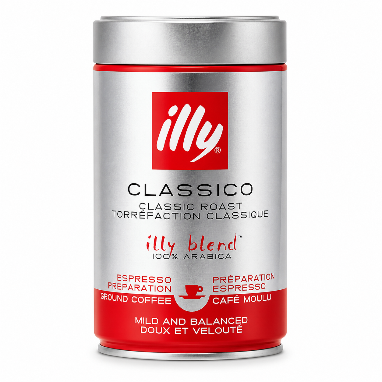 illy gemahlen Classico, erhältlich in 1, 12 oder 24 Dosen