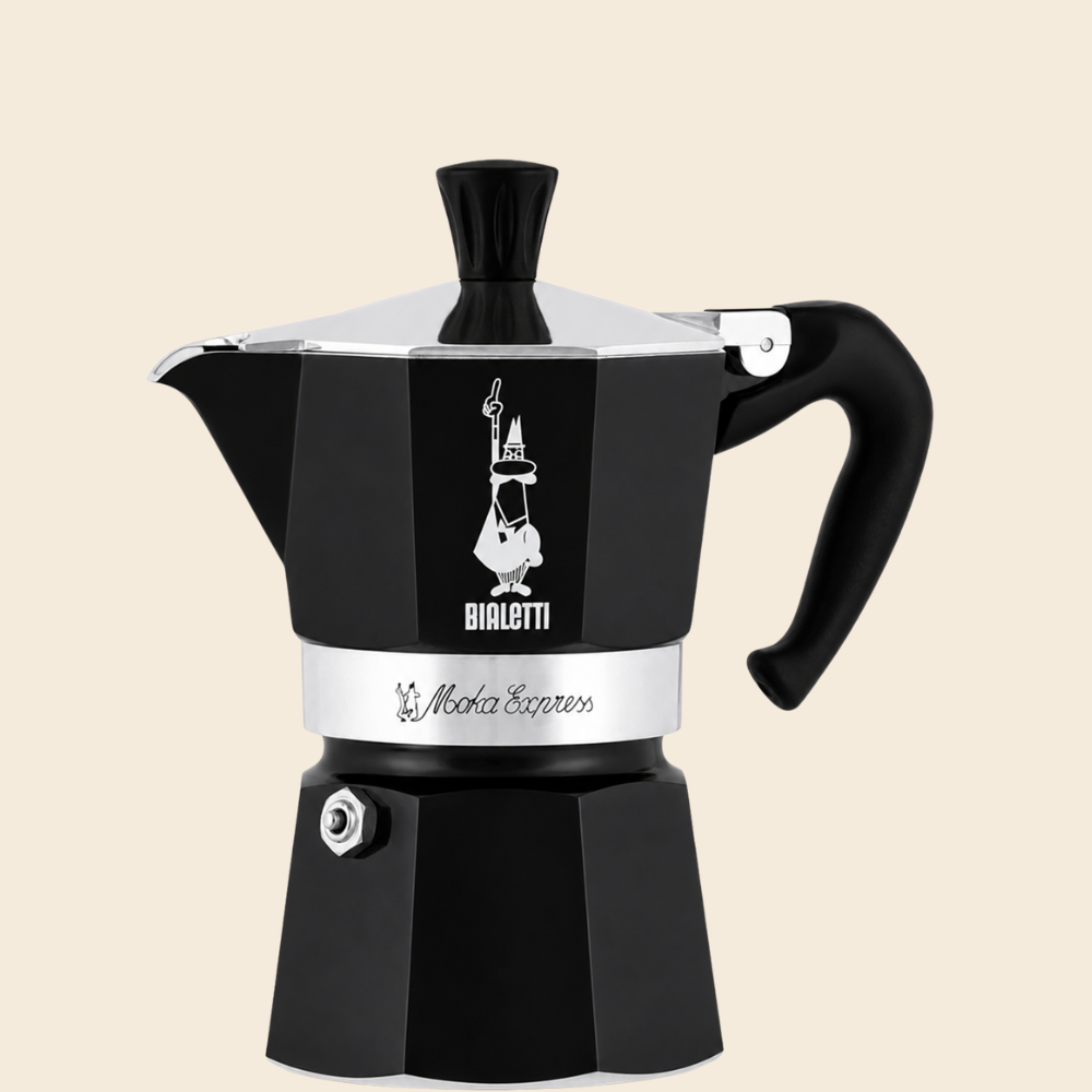 Bialetti Espressokocher Moka Express schwarz in 1, 3 & 6 Tassen erhältlich