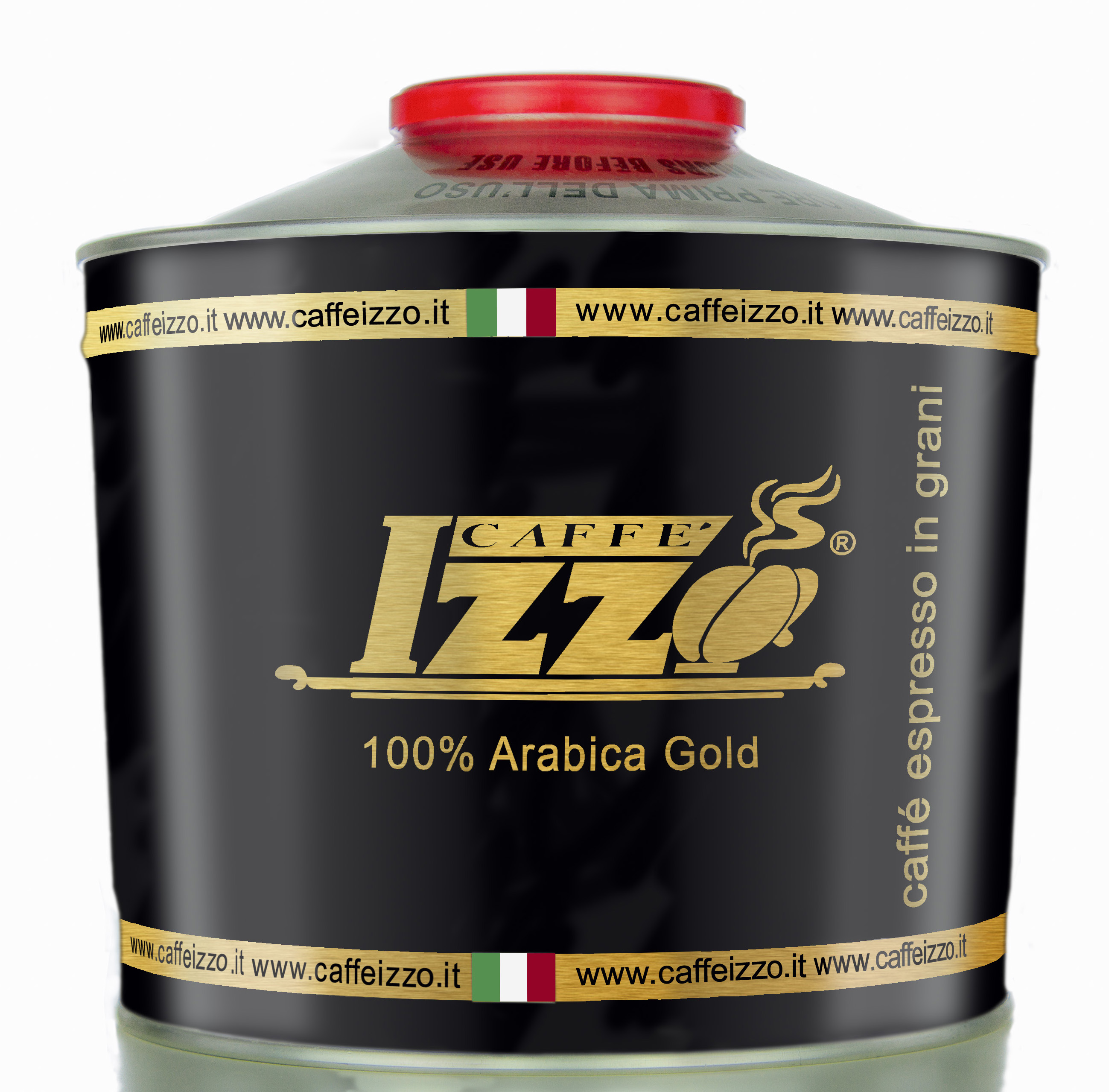 Izzo Caffè Gold 100 % Arabica Bohnen 1000g Bohnen in der Aromadose