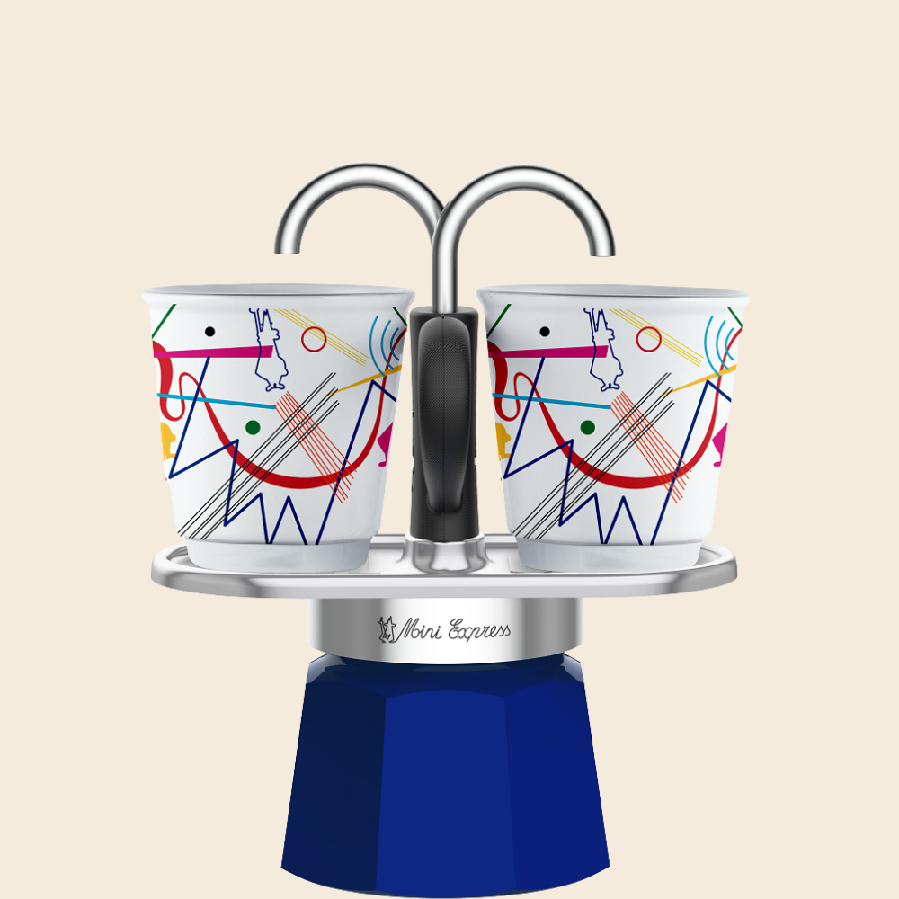 Bialetti Mini Express Kandinsky inkl. passende Becher
