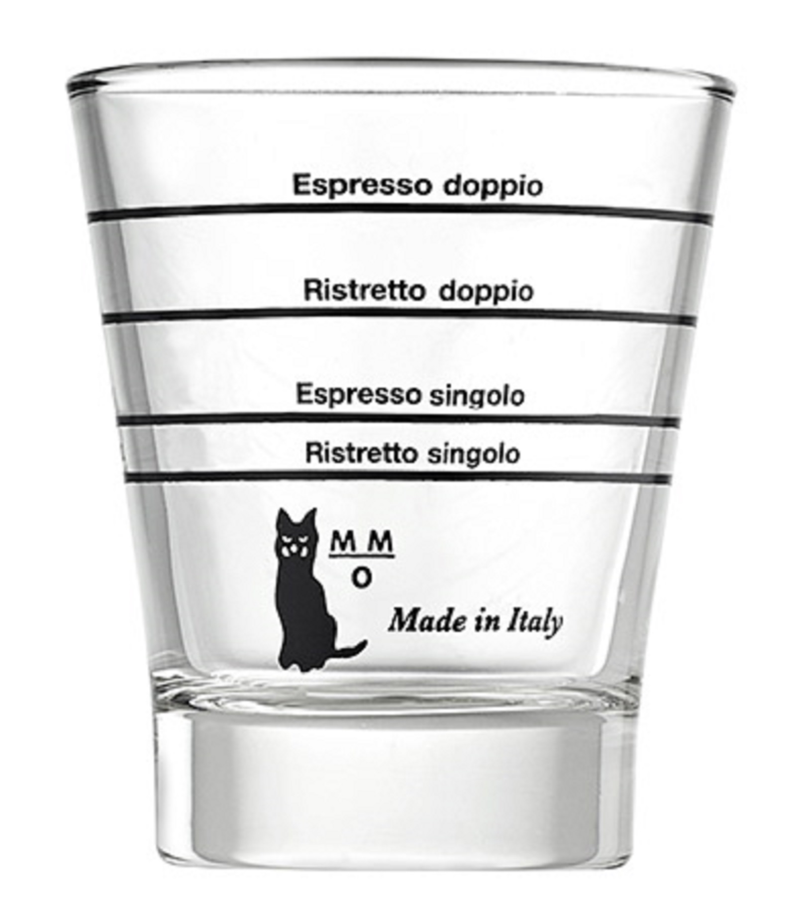 Motta Espresso Glas, Shot Glas, Barista Glas rund mit Skala