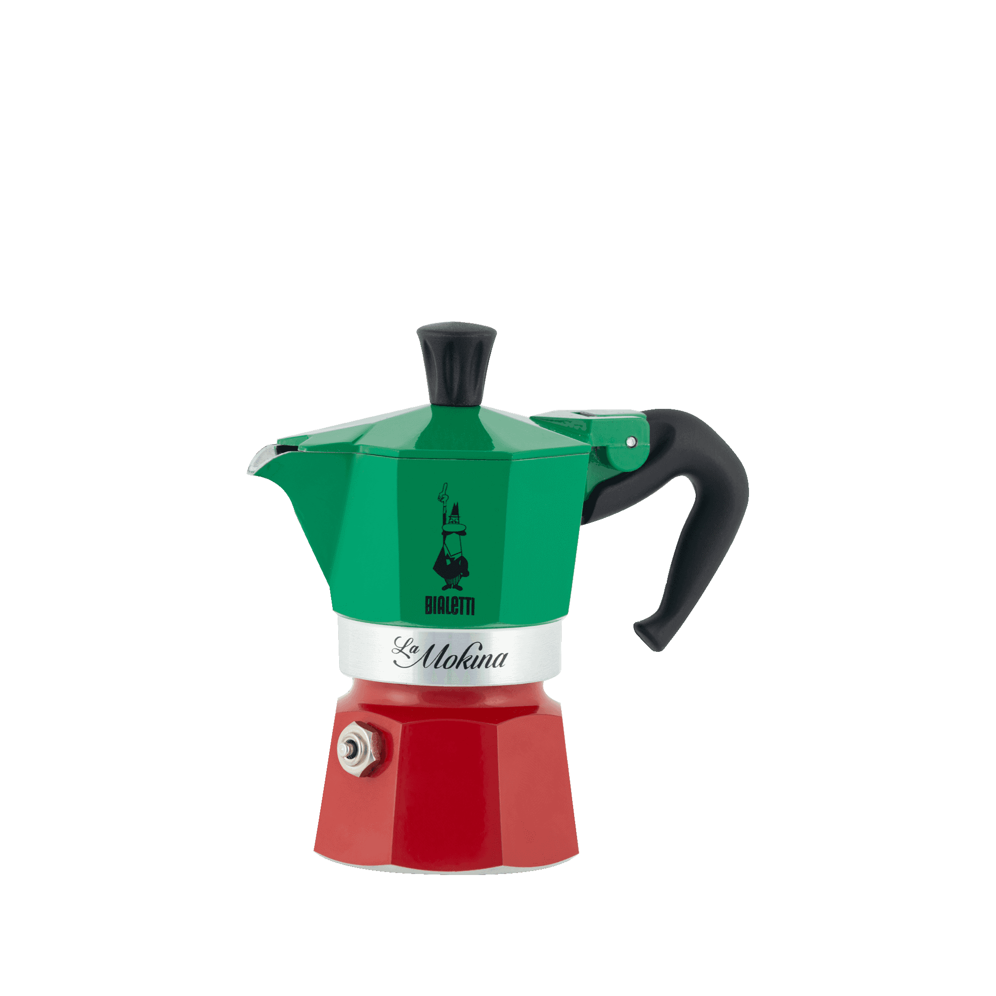 Bialetti Espressokocher La Mokina Italia 40 ml - Tricolore