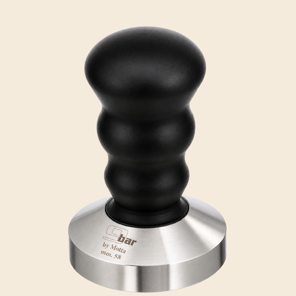 Motta Tamper 9Bar Edelstahl mit Aluminiumgriff schwarz 58mm