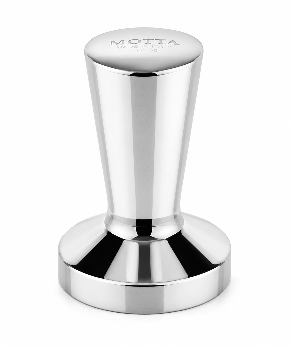 Motta Tamper Aluminium poliert plan 58 mm