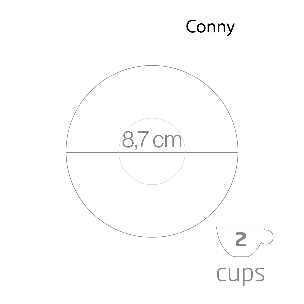 Forever Miss CONNY Edelstahl Espressokocher Induktion 2 Tassen