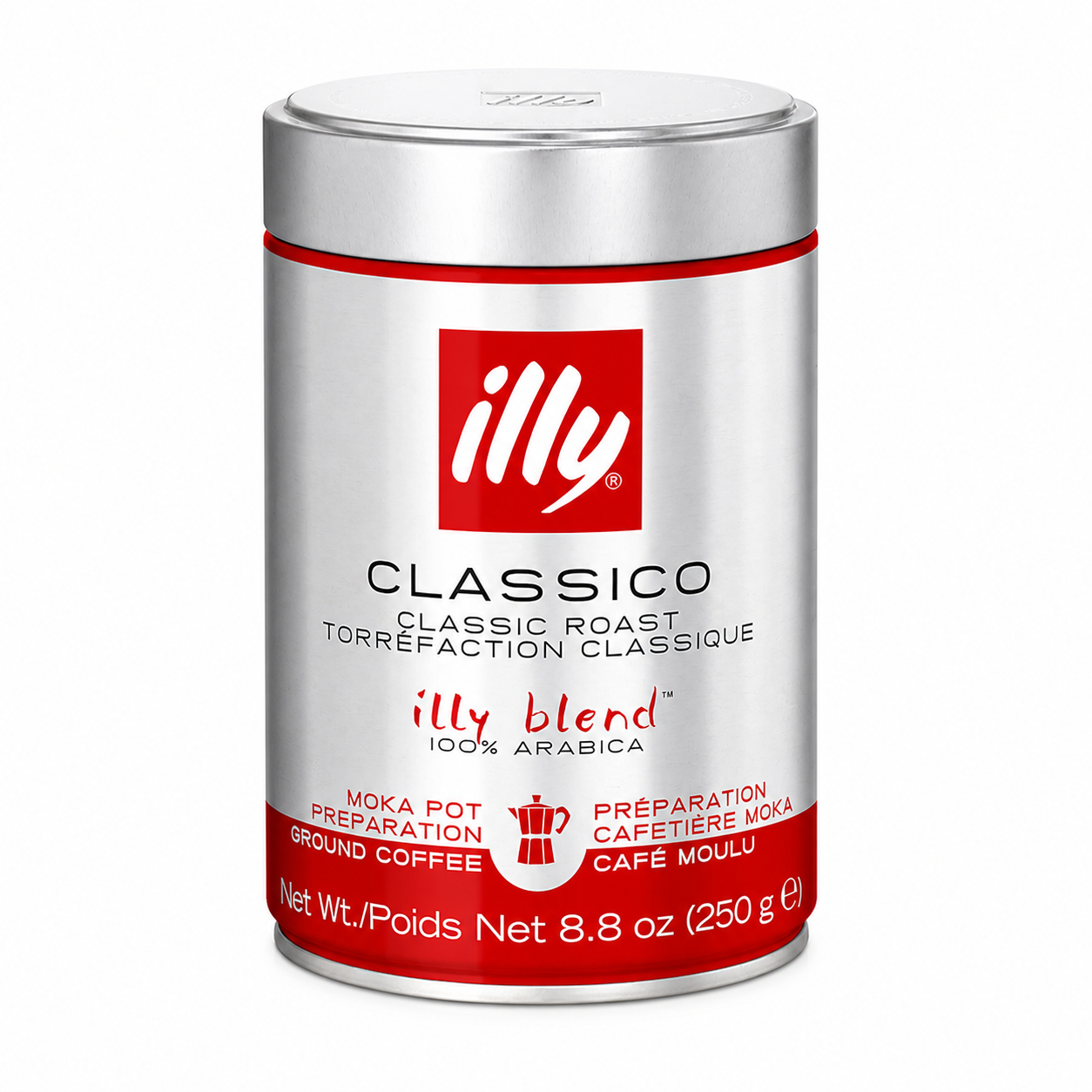 illy gemahlen Classico Moka erhältlich in 1, oder 12 Dosen