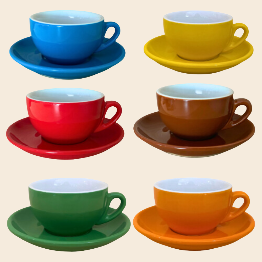 Nuova Point Palermo Cappuccinotassen bunt in 6 Farben