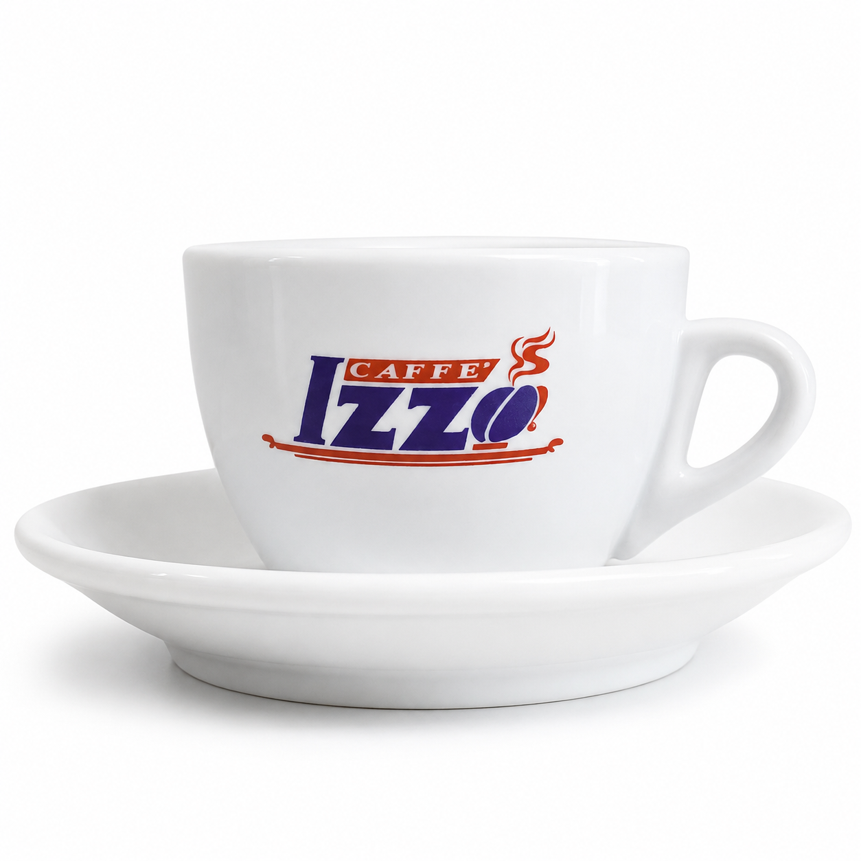 Izzo Logo Cappuccinotasse mit Untertasse - 6 Tassen