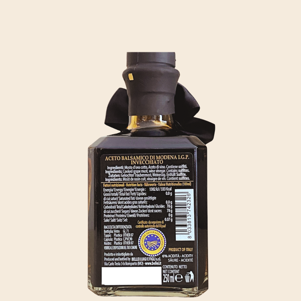 Bellei Aceto Balsamico di Modenà I.G.P. Nastro Nero 250ml