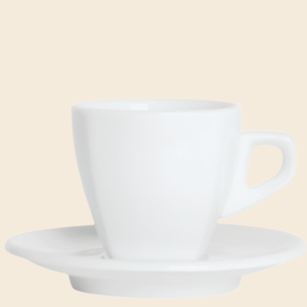 Nuova Point Kaffeetasse ASTI weiß 170 ml - 6 Ober - und Untertassen