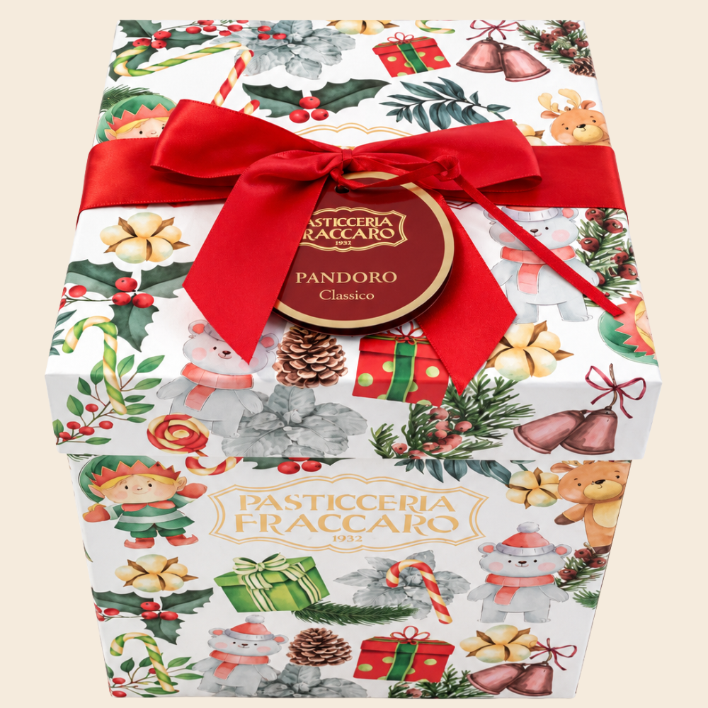 Fraccaro Pandoro Weihnachtskuchen zarter Hefeteig mit Puderzucker 750g