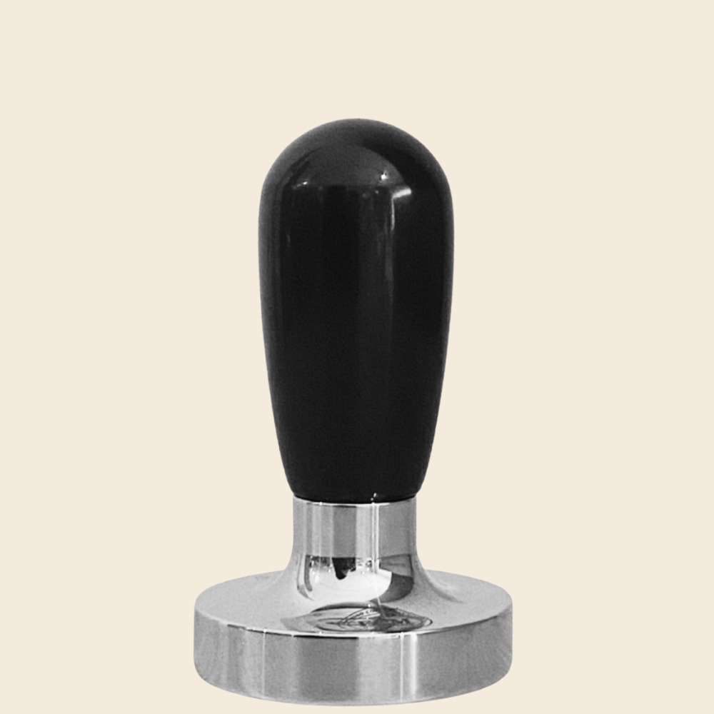 ECM Tamper Edelstahl mit Bakelit Griff schwarz 58 mm in plan und gewölbt erhältlich