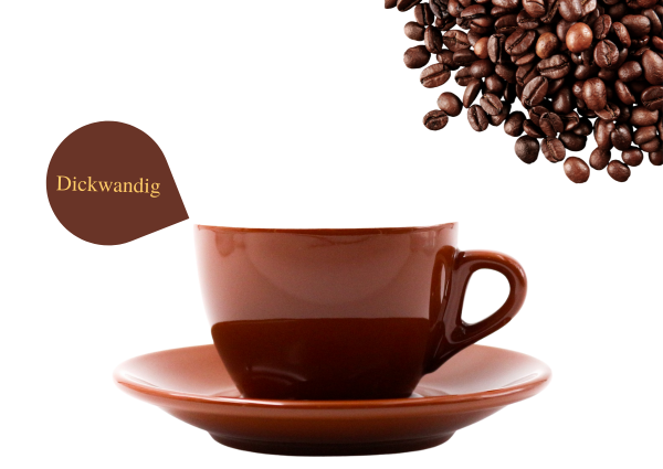 Nuova Point dickwandige Kaffeetasse PALERMO braun 145 ml