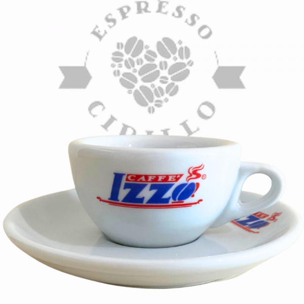 Izzo Logo Espressotasse mit Untertasse