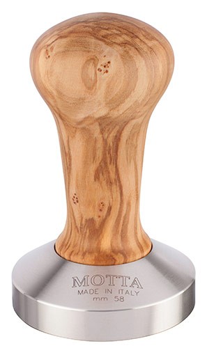 Motta Tamper mit Olivenholz Griff 58 mm plan