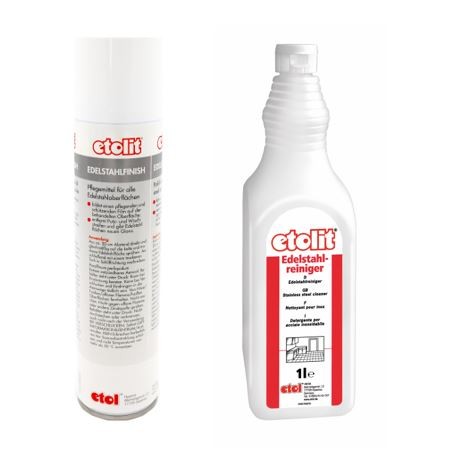 Etolit Edelstahlreiniger 1000 ml & Edelstahlfinish 400 ml