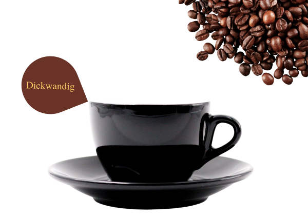 Nuova Point dickwandige Kaffeetasse PALERMO schwarz 170 ml