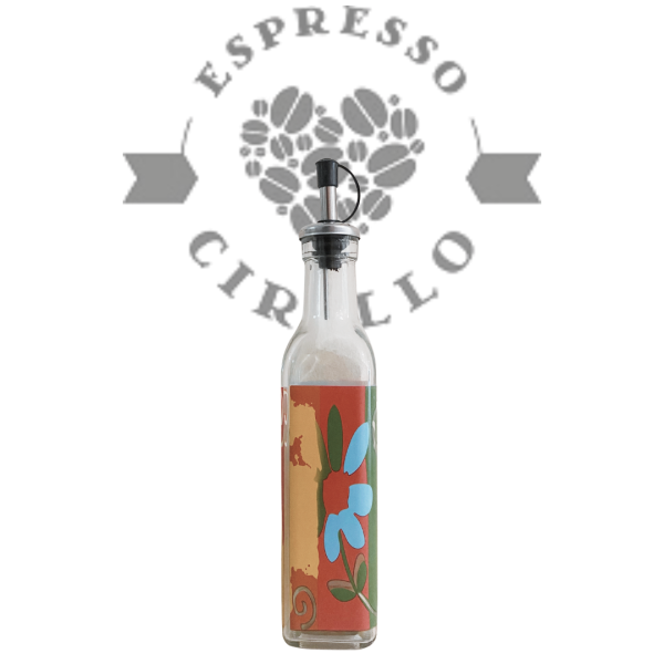 Forever EVA Ölflasche FIORE ALLEGRO aus Glas mit Edelstahl Ausgießer