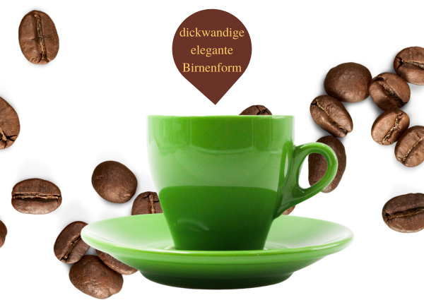 Nuova Point dickwandige Kaffeetasse MILANO grün 160 ml
