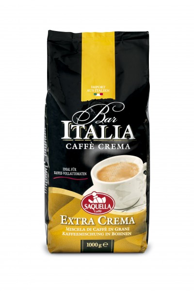 Saquella Bar Italia Caffè Crema, Extra Crema ganze Bohnen