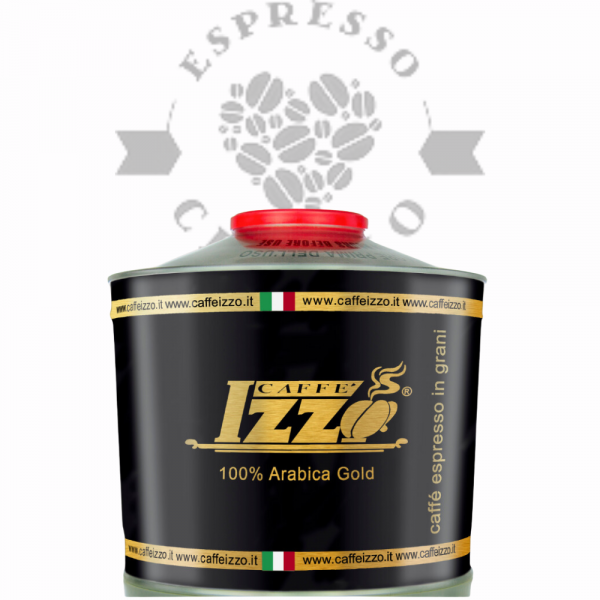 Izzo Caffè Gold 100 % Arabica Bohnen 1000g Bohnen in der Aromadose MHD 05/2026