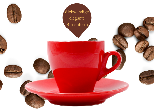 Nuova Point dickwandige Kaffeetasse MILANO rot 160 ml