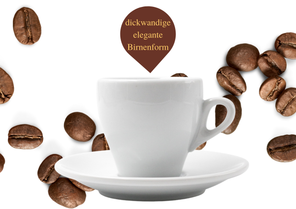 Nuova Point dickwandige Kaffeetasse MILANO weiß 160 ml