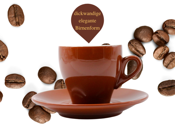 Nuova Point dickwandige Kaffeetasse MILANO braun 160 ml