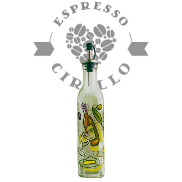 Forever EVA Ölflasche ITALIENISCHE GENUSSMOMENTE aus Glas mit Edelstahl Ausgießer