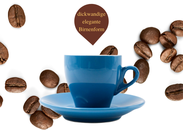 Nuova Point dickwandige Kaffeetasse MILANO blau 160 ml