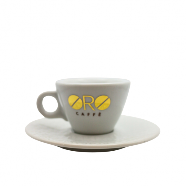 ORO Caffè Sorriso Logo Espressotasse mit Untertasse