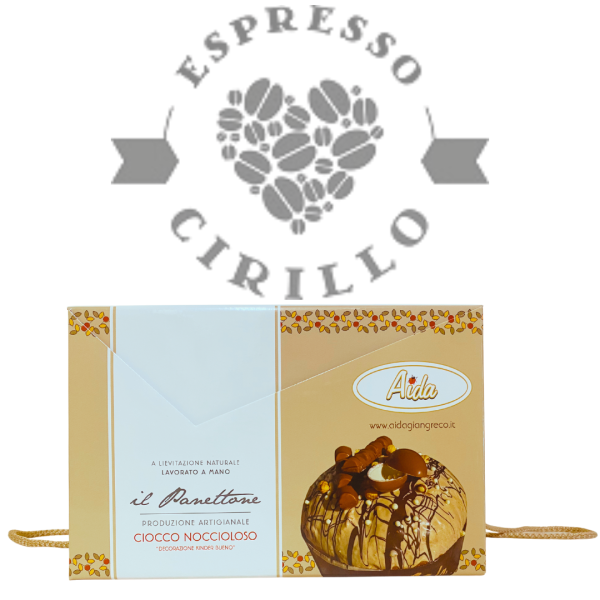 Aida Panettone mit weißer Haselnusscreme und Schokoladenguss 1100g – inspiriert von Kinder Bueno