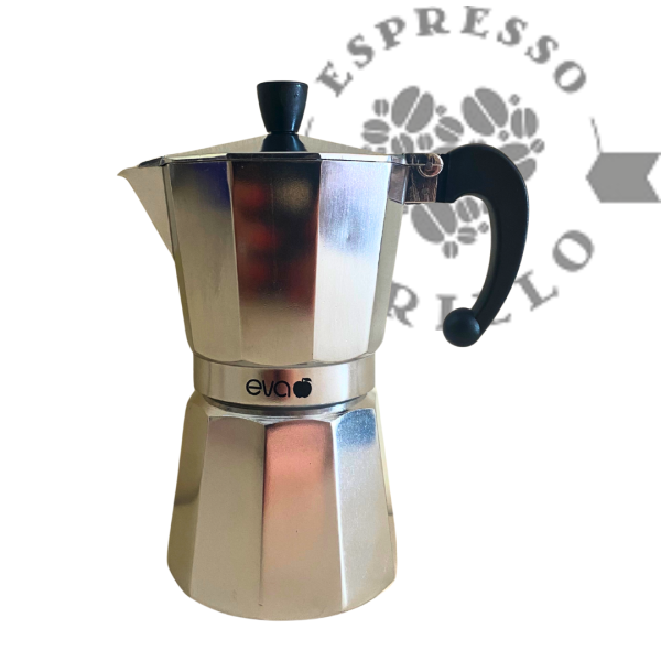 Forever MOKA EVA Espressokocher – Aluminium, glänzend – 6 Tassen