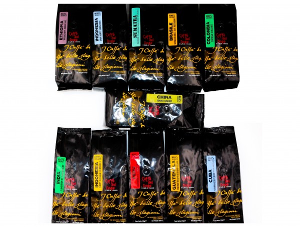 Caffè del Doge Monoorigine Bundle 11 Länder Arabica, Robusta ganze Bohnen